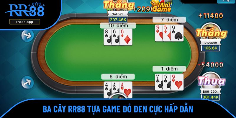 Ba cây RR88 tựa game đỏ đen cực hấp dẫn